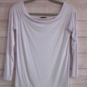 Sarin Mathews Women's Size Large Off Shoulder Blouse Long Sleeve Top White